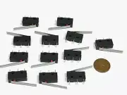 12 Pieces Limit Micro Switch Long Straight Hinge Momentary SPDT 12x small C23