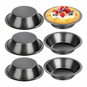 6 Pack Pie Dishes Quiche Pie Tart Tins Mini Individual Round Pie Tins Non-Stick