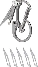 RovyVon Utility U4 Carabiner Keychain Titanium with Folding Multi Tool EDC Multi Function Tool Bottle Opener
