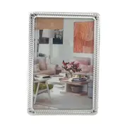 Flair Gifts and Home Bancroft Weave Edge Frame Silver 13 x 18 cm