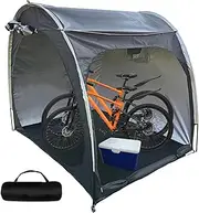 Makamsui Outdoor Bike Covers Storage Shed Tent, Portable Bicycle Storage Sheds Accommodate 2-4 Bikes, Sun Protection Waterproof Bike Protective Canopy for Motorcycle, Garden Tools, Lawn Mower Black