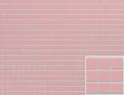 1" Scale Dollhouse Flooring - Tile: 1/4 Inch Squares 12x16 Pink (FF60630)