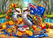 QPuzzles 500XL Piece Jigsaw Puzzle - Australia Day - Kookaburras