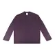【Y-3 山本耀司】Y-3紫字印花LOGO棉質長袖圓領T恤(平輸品/男款/深紫色)