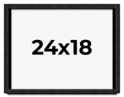 24x18 Shadow Box Black Rustic Barnwood Display Frame | 1.125 Inch Deep | 0.875