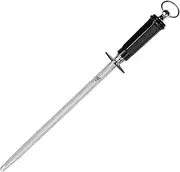 40 cm Knife Sharpening Steel Honing Rod, Japanese High Carbon Round Honing Steel, Professional Kitchen Steel Knife Sharpener (ABS Handle)