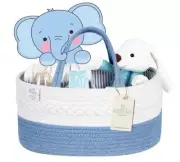 Diaper Caddy Organizer Basket w/ Handles Shower Gift for Baby Toys, Clothes Sz L