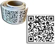 100-Pack Rick Roll QR Code Stickers in Convenient Roll - Funny Gag Gift, Weatherproof UV Resistant, 2" x 2"