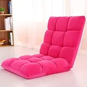 Adjustable Lazy Sofa Cushioned Floor Lounge Chair Living Room Leisure Chaise Chair - (Color: Pink)