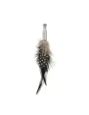 [Cudworth] Feather Lapel Pin in Black & White