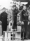 Josy Barthel Luxembourg weeps joy during playing national ant- 1952 Old Photo