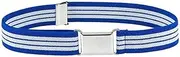 [mmknlrm] Kids Toddler Belt Elastic Adjustable Stretch Unisex Belts Silver Square Buckle Brown Utility Belt Pouch (Blue, One Size), Blue,silver