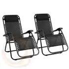 Gardeon Zero Gravity Chairs x 2 Reclining Outdoor Furniture Sun Lounge Folding