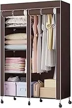 Closet Organizers Stackable Closet Roll-up Fabr ic Wardrobe On Wheels Wardrobe Clothes Storage Organiser Portable Wardrobe Closet Simple Closet Spacious