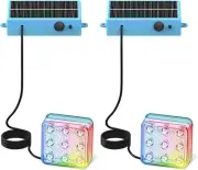 Solar Pool Lights LED Underwater w/ Remote 10-Color Submersible Timer