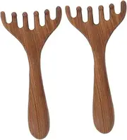 OATIPHO 2PCS Wooden Scalp Massager Tool Acupoint Treatment Rake Comb for Scalp Scrubbing and Eye Massage Versatile Safe and Comfortable Massager for Relaxation