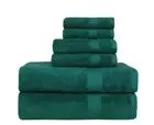 6PCS 100% Combed Cotton Towel Set Bath Towel Hand Towel & Face Washer Sets Fo...