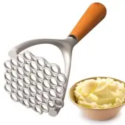 Potato Masher & Ricer Heavy Duty Mash Potatoes kitchen Tool With Wood Handle