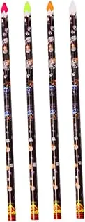 COMPUKAS 4Pcs Rhinestone Picker Pens for Nail Art Self Adhesive Wax Pencil for Easy Gem Placement Lightweight Manicure Tools Fluorescent
