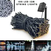 Solar Fairy Christmas Lights 100 LED String Lights Garden Patio White