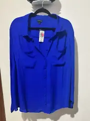Torrid Rayon Button Up Long Sleeve Blouse Womens Size 3 New