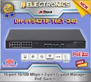 Dahua DH-PFS4218-16ET-240 16-port 10/100 Mbps +2-port Gigabit Managed PoE Switch