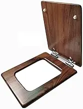 Soft Slow Close Toilet Lid,Wood Toilet Seat Standard,Mute Quick Stainless Steel Hinges Toilet Cover Easy to Install Also Easy to Clean(Square-Type)