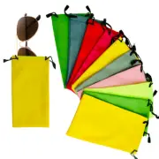 10 Pack Drawstring Sunglasses Microfiber Waterproof Cloth Soft Case Storage Bag