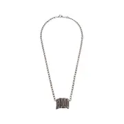 [BALENCIAGA] 3Letter Emo Necklace Silver