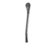 Stainless Steel Straw Spoon Coffee Stirring Tea Filter Infuser Bar Accessories-Black