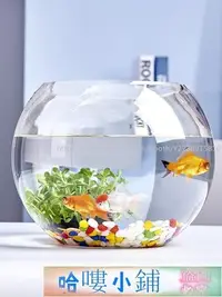 在飛比找Yahoo!奇摩拍賣優惠-魚缸 創意桌面魚缸 玻璃魚缸花瓶 辦公室小魚缸加厚透明玻璃烏