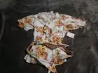 NWT LC Lauren Conrad Floral White Peasant Top Short Sleeve Women’s Size L Blouse