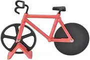 Bicycle Pizza Cutter Wheel SENRISE Bike Pizza Slicer Dual Stainless Steel Non-Stick Cutting Wheels with a Stand, for Home Pizza Lovers (1PC, Red)