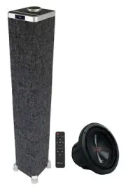 Alpine R2-W8D2 8” 350 Watt RMS Subwoofer Car Audio Sub+All-In-One Tower Speaker