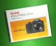 Owners Manual for Kodak PixPro AZ522 Camera 106 Pages W/Clear Covers!