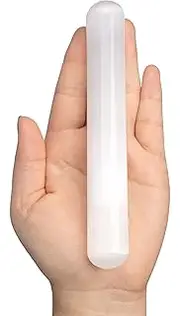 Wish Well Selenite Crystal Massage Wand – 6” Selenite Wand– Mined and Crafted in Morocco – Ideal for Cleansing and Recharging Healing Stones, Meditation, Reiki, Protection and Home Decor