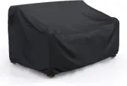 BROSYDA Patio Sofa Cover Black Waterproof Heavy Duty Three Seater Outdoor Couch