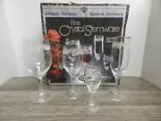 Johann Haviland Fine Crystal Stemware 4 Pc Sets Sweetheart Rose Pattern C61J