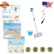 Portable Beach Rake and Sifter Set with D-Handle for Effortless Shell Collection