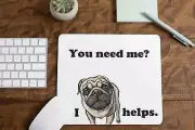 Cute Pug Dog Mouse Pad for Computer Office Gaming Desk Non-Slip