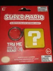Super Mario Question Block Keyring Light - New - Batteries Not Included