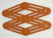 Roger Orfevre Expandable Trivet 6 Branches Table Mat, French Made (Orange)