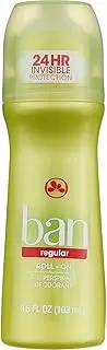 Ban Deodorant 3.5 Ounce Roll-On Anti-Perspirant Regular (103Ml) (3 Pack)
