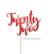 Cake Topper - Twenty Two - 22nd - 20+ Colours - NEXT DAY POST