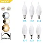 5W Dimmable B15 E14 E12 LED Chandelier Candle Light 220V Bulbs White Lamp 240V