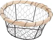 Wire Egg Basket Iron Wire Storage Basket for Fresh Eggs Fruits Vegetables Elegant Design for Kitchen Decor Portable with Air Circulation for Home Use