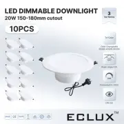 20W 150mm Cutout LED Dimmable Downlight Daylight Recessed Ceiling Panel Light