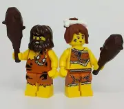 Lego Collectible Minifigure Cave Woman & Caveman bundle minifig lot 2 pack club