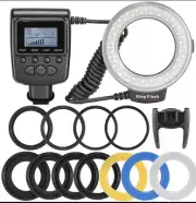 Neewer 48 Macro LED Ring Flash Bundle with Adapter Rings and Flash Diffusers