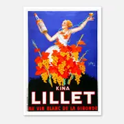 Galrie Kina Lillet 1937 Vintage Poster Art by Roby Retro French Advertising Decor, Poster Only, 50 x 70cm (20 x 28inch)